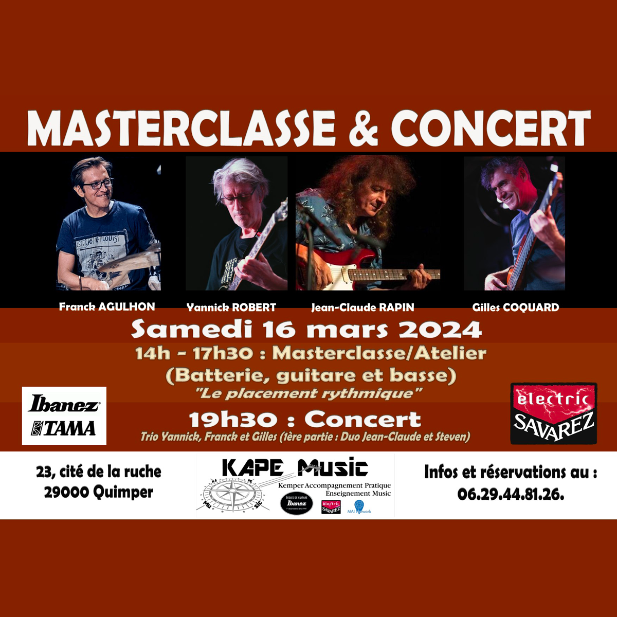 Masterclass guitare à Quimper