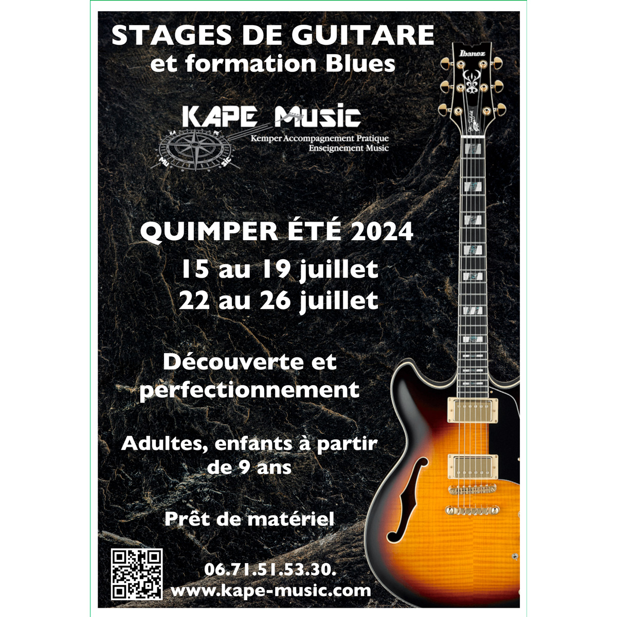 Stage de guitare juillet 2024 Quimper